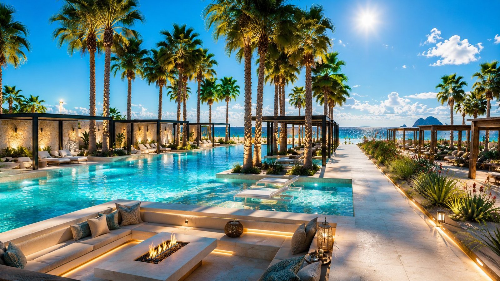 Render del desarrollo Aëna frente al mar en Los Cabos