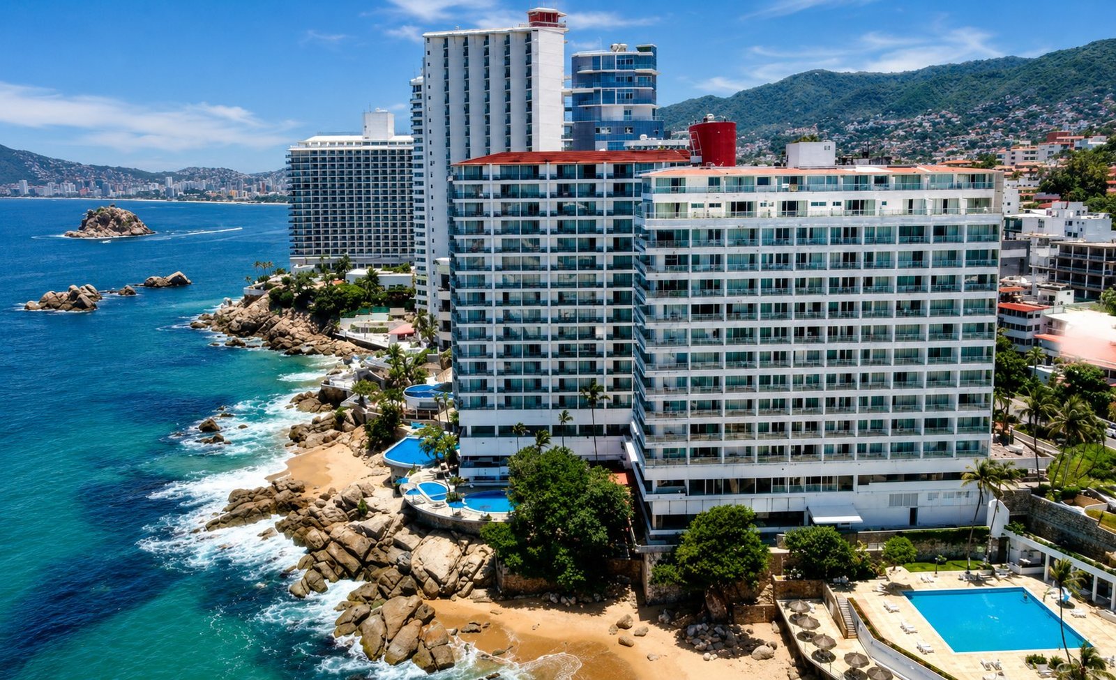 Hotel Presidente Acapulco frente a la costa